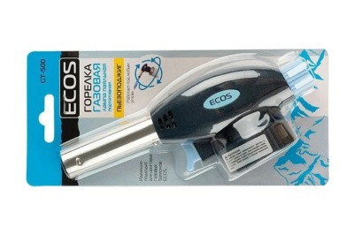 Купить Горелка газовая ECOS GT‑500 портативная цанговая с пьезоподжигом в Ярославле.