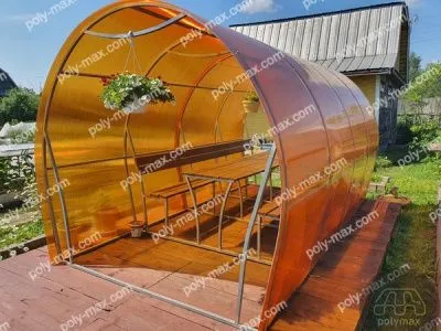 Купить Беседка Комфорт Плюс каркас 234х420см, высота 214 см, с местом под мангал в Ярославле.